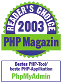 PHP Magazin Reader's Choice Award 2003